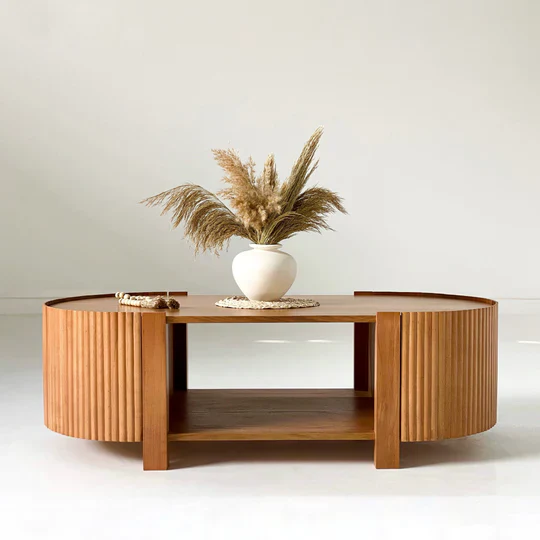 Fluted Door Middle Table - Image 3