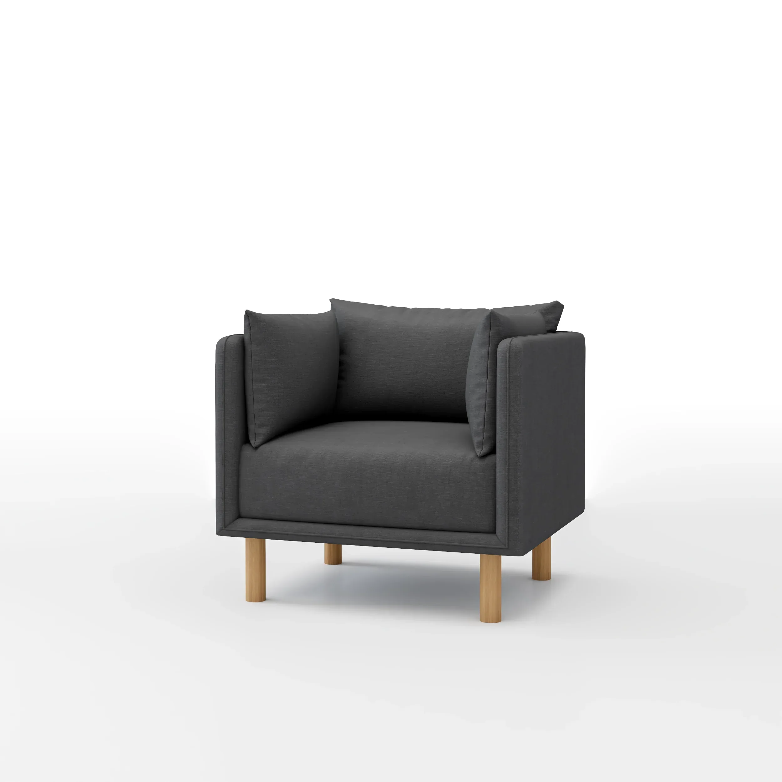 Mcann Wooden Legs Armchair - Image 8