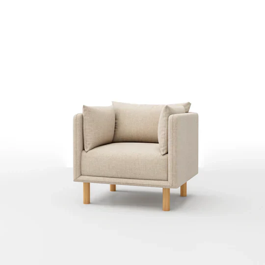 Mcann Wooden Legs Armchair - Image 9