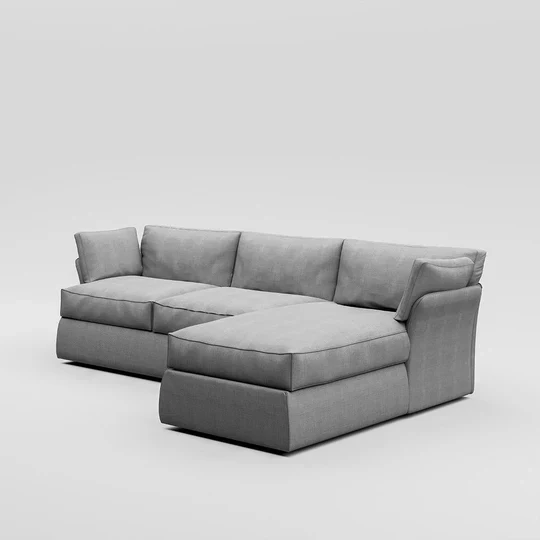 Plush L-Shape Sofa - Image 8